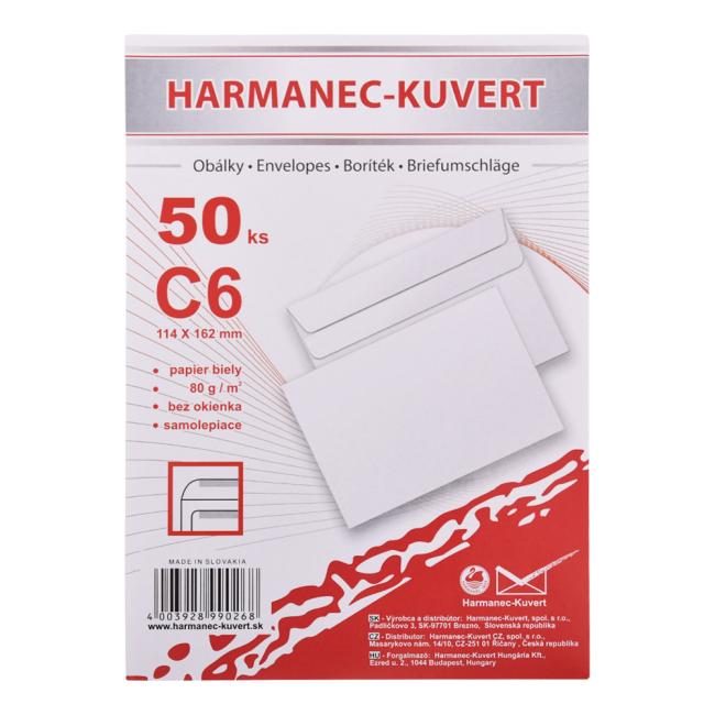 Postal envelopes C6 self-adhesive, 50 pcs