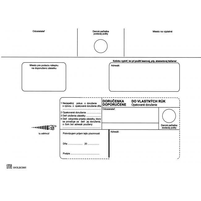[OB453010] Postal envelopes C5 delivery note to VR OD, Do not send, 100 pcs