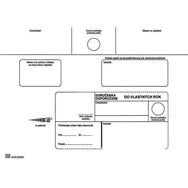 [OB455090] Postal envelopes C5 delivery note to VR OD, Dopostielat, 1000 pcs