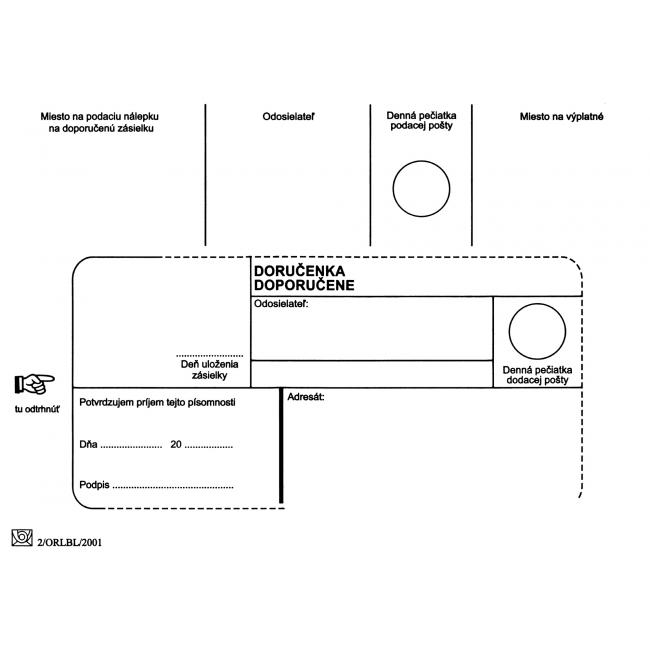 Poštové obálky B6 dodací list, 100 ks