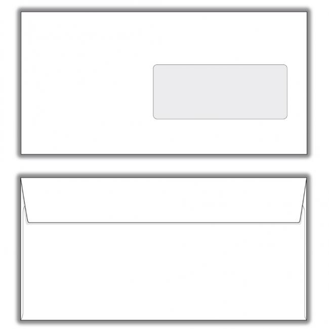 Postal envelopes DL with tape, window, printing 1000 pcs. 80g