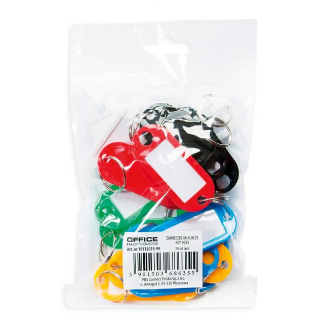 Kľúčenky Office Products mix farieb 20 ks