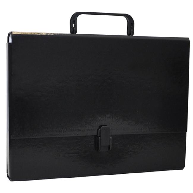 Briefcase with handle Office Products for A4 documents black
