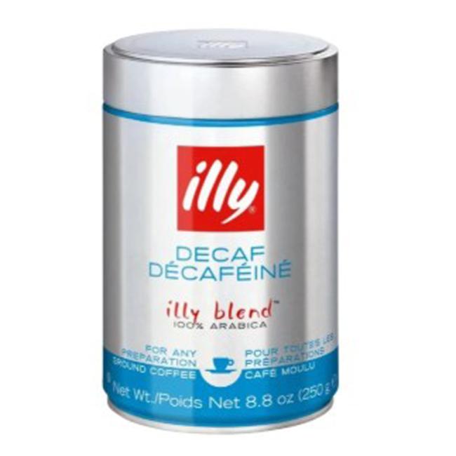 Coffee Illy Decaf decaffeinated 100% Arabica ground in a can 250g