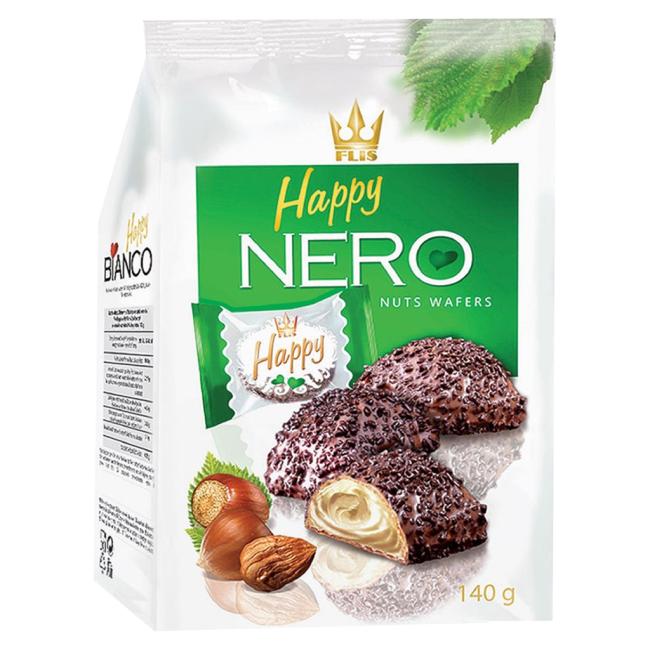 [PT795411] HAPPY NERO oblátky s mliečno-orechovou náplňou 140 g