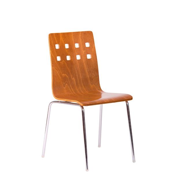 Dining chair NELA cherry/chrome