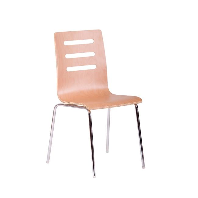 Dining chair TINA beech/chrome