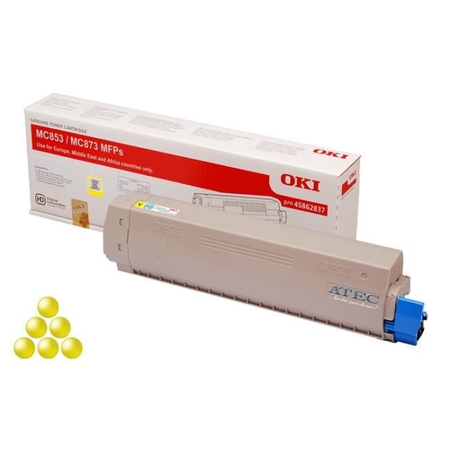 [OK031664] Toner OKI 45862837 pre MC853/MC873 yellow (7.300 str.)