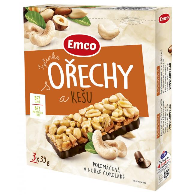 Emco bar with nuts and cashews 3 x 35 g