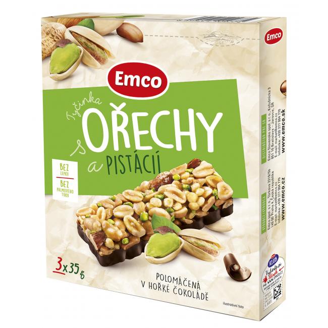 Emco bar with nuts and pistachios 3 x 35 g
