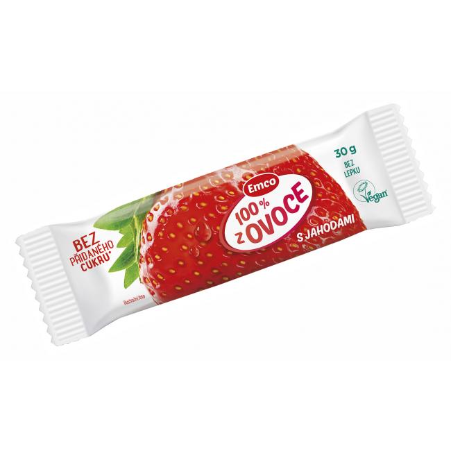 Bar EMCO 100% fruit 30 g strawberry