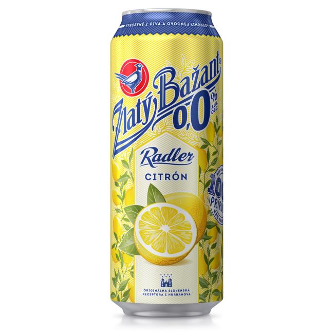 [PT900763] Beer Zlatý Bažant 0% non-alcoholic radler 6 x 0.5 ℓ Lemon can