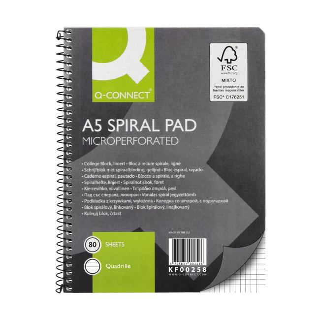 [QC000258] Block College Q-CONNECT A5, 80 sheets, square