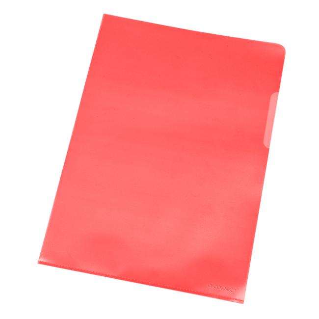 [QC000306] Cover L for documents Q-CONNECT antistatic matte 120mic red 100 pcs