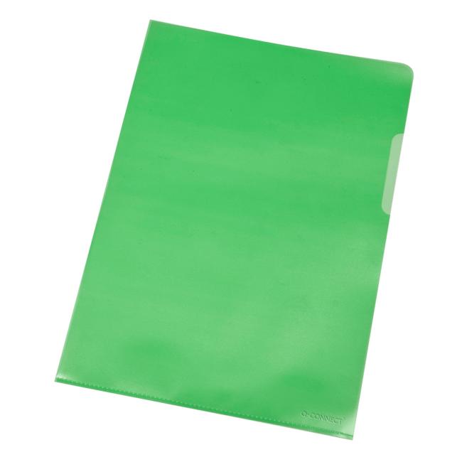 Cover L for documents Q-CONNECT antistatic matte 120mic green 100 pcs