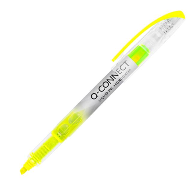 Highlighter Q-CONNECT Liquid Ink yellow