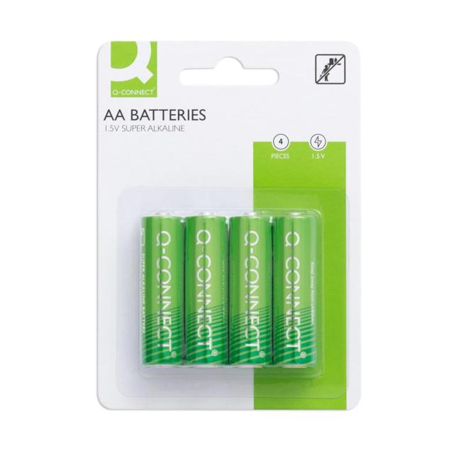 Battery Q-CONNECT AA pencil 4 pcs