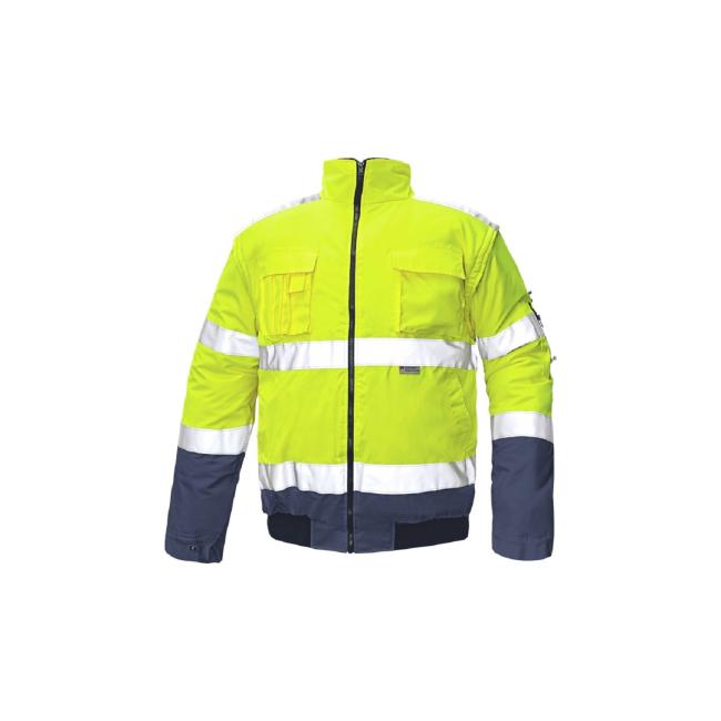 Safety jacket CLOVELLY PILOT HV yellow/navy M