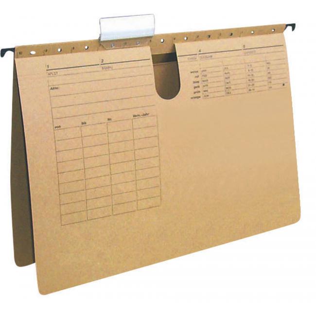 Závesná taška s rýchlouväzovaním Q-CONNECT recyklovaná hnedá