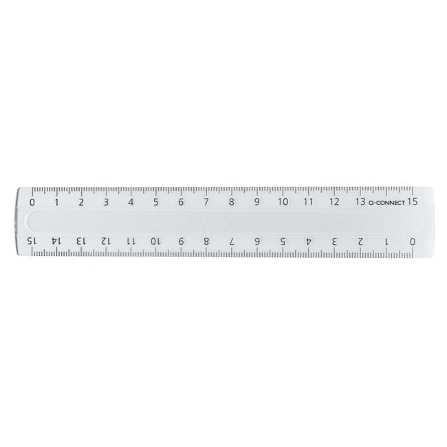 Ruler Q-CONNECT 15cm transparent