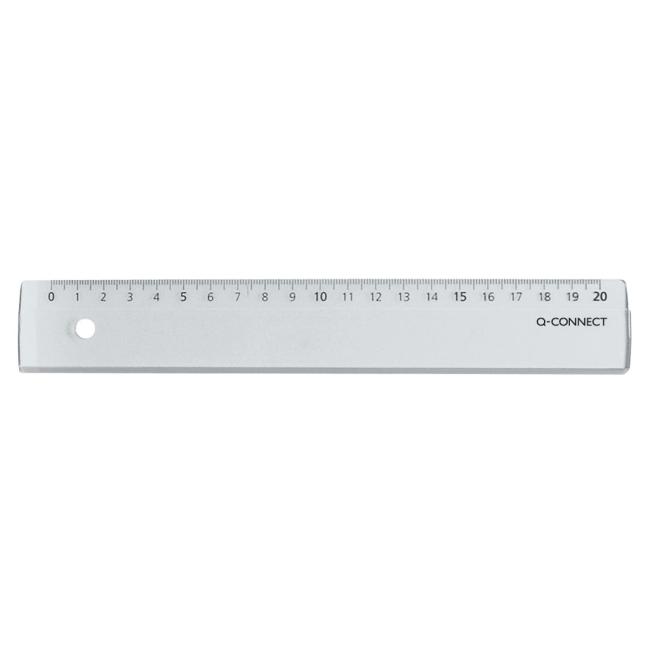 Ruler Q-CONNECT 20cm transparent