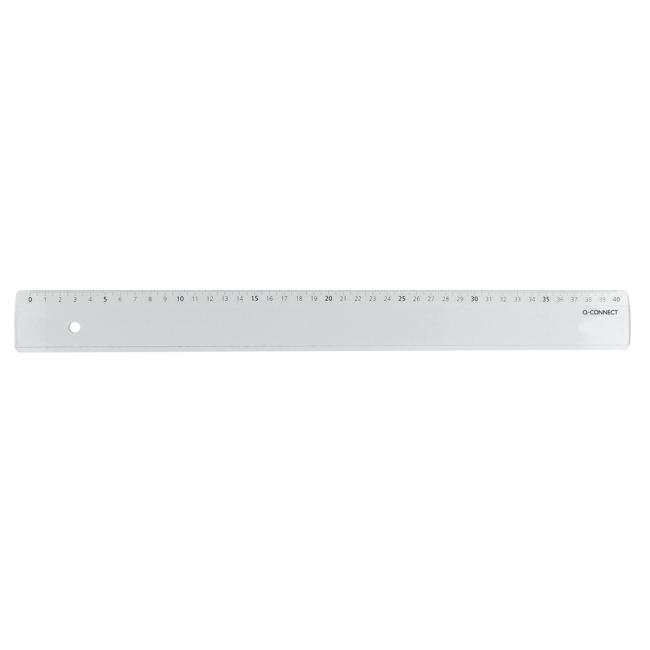 Ruler Q-CONNECT 40cm transparent