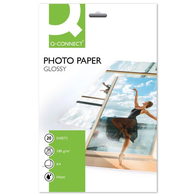 Photo paper Q-CONNECT high gloss, 180 g, 20 sheets