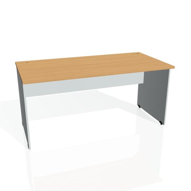 Gate desk, 160x75.5x80 cm, beech/grey