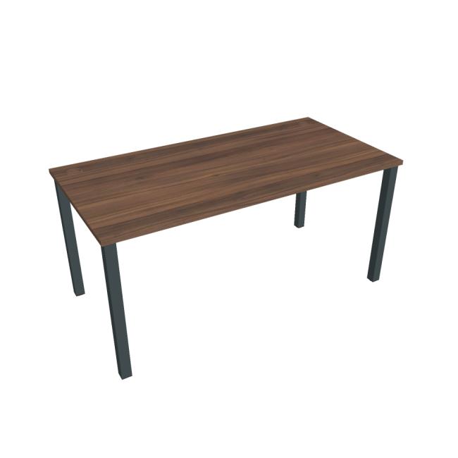 Uni work table, 160x75.5x80 cm, walnut/black