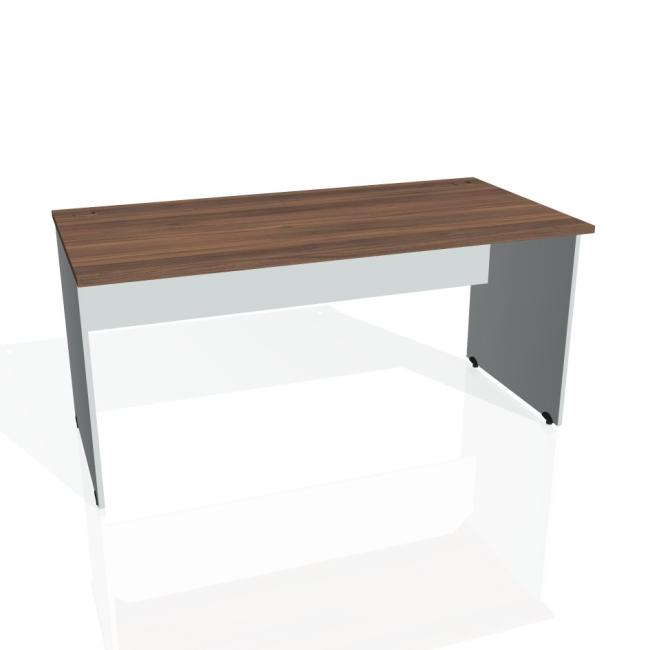 Gate desk, 160x75.5x80 cm, walnut/grey