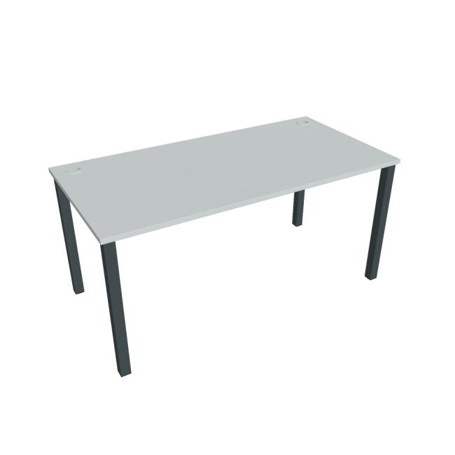 Uni work table, 160x75.5x80 cm, grey/black