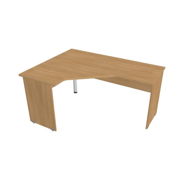 Gate desk, ergo, right, 160x75.5x120 cm, oak/oak