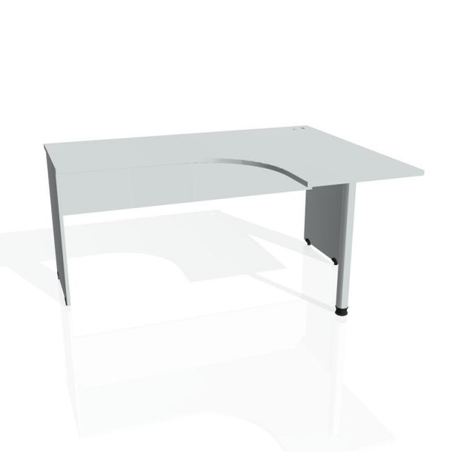 Gate desk, ergo, left, 160x75.5x120 cm, gray/grey