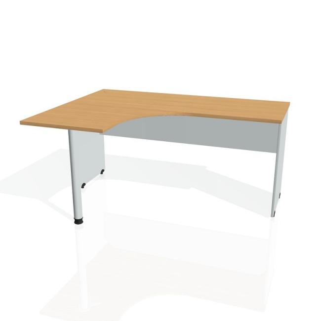 Gate desk, ergo, right, 160x75.5x120 cm, beech/grey