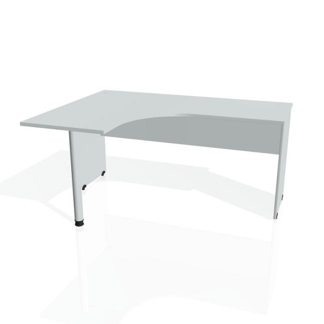 Gate desk, ergo, right, 160x75.5x120 cm, gray/grey