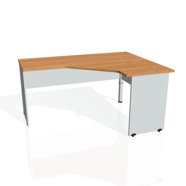 Gate desk, ergo, left, 160x75.5x120 cm, alder/grey