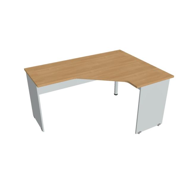 [ON016348] Gate desk, ergo, left, 160x75.5x120 cm, oak/grey