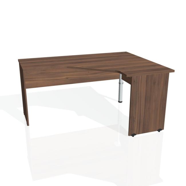[ON016377] Gate desk, ergo, left, 160x75.5x120 cm, walnut/walnut