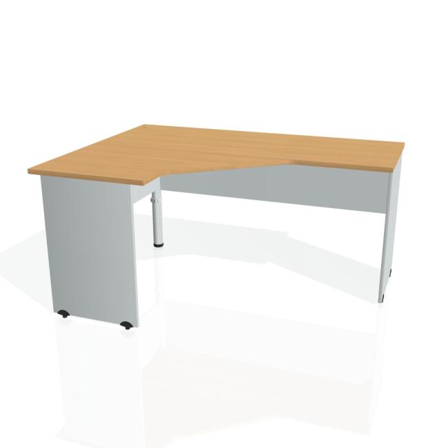 Gate desk, ergo, right, 160x75.5x120 cm, beech/grey