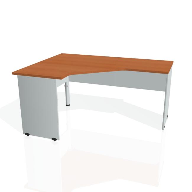 Gate desk, ergo, right, 160x75.5x120 cm, cherry/grey