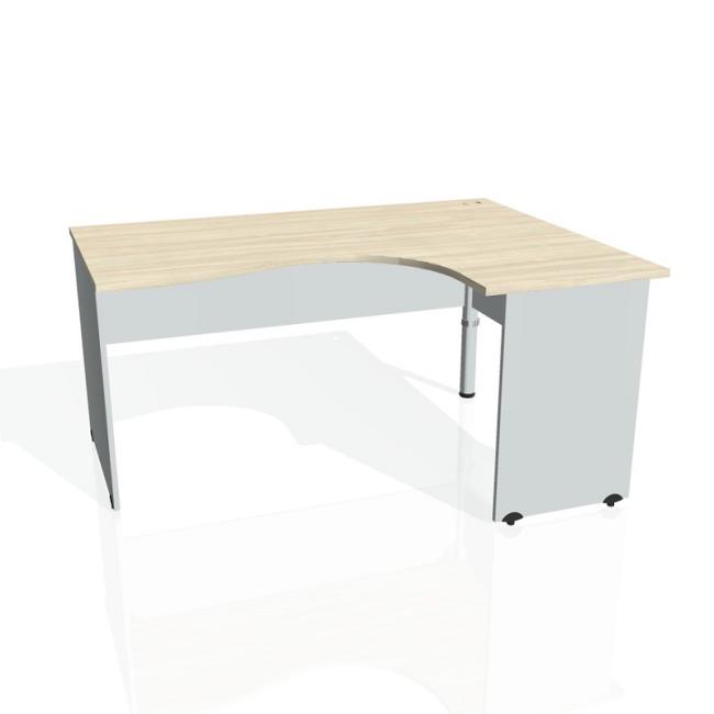 [ON016518] Gate desk, ergo, left, 160x75.5x120 cm, agate/grey