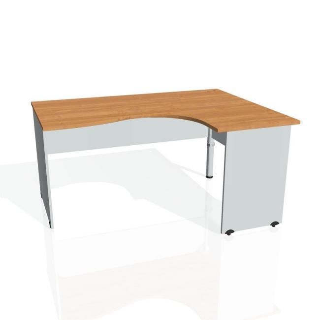 Gate desk, ergo, left, 160x75.5x120 cm, alder/grey