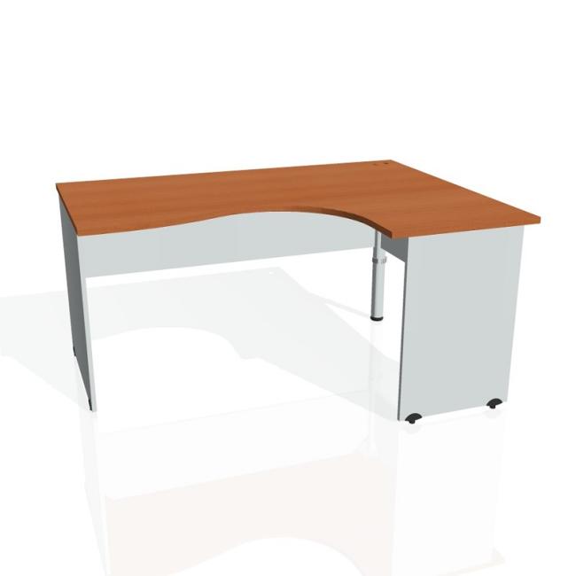 [ON016558] Gate desk, ergo, left, 160x75.5x120 cm, cherry/grey