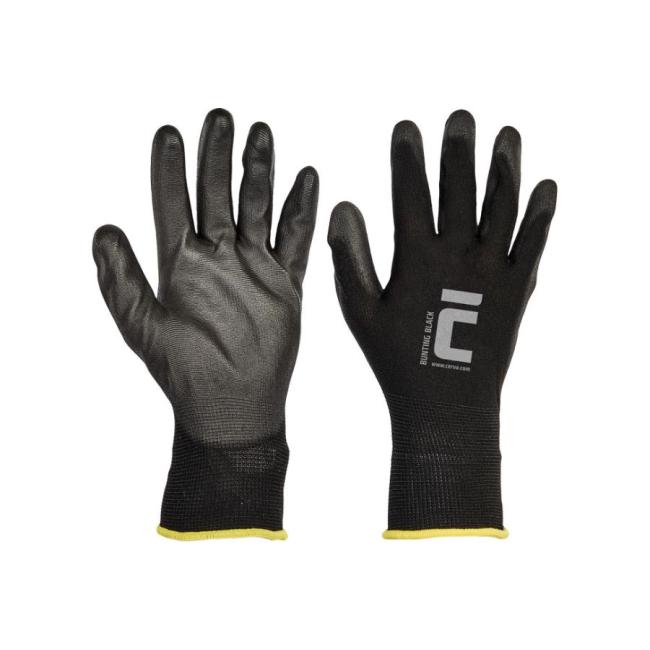 Nylon gloves BUNTING BLACK, size 9/L