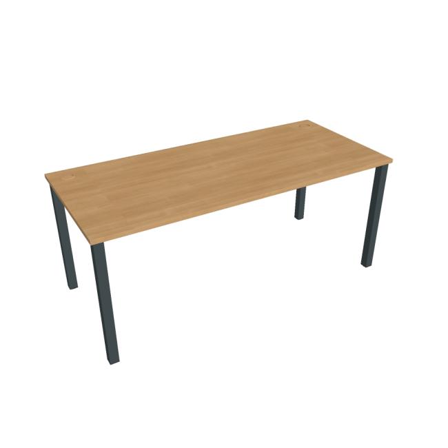 Uni work table, 180x75.5x80 cm, oak/black