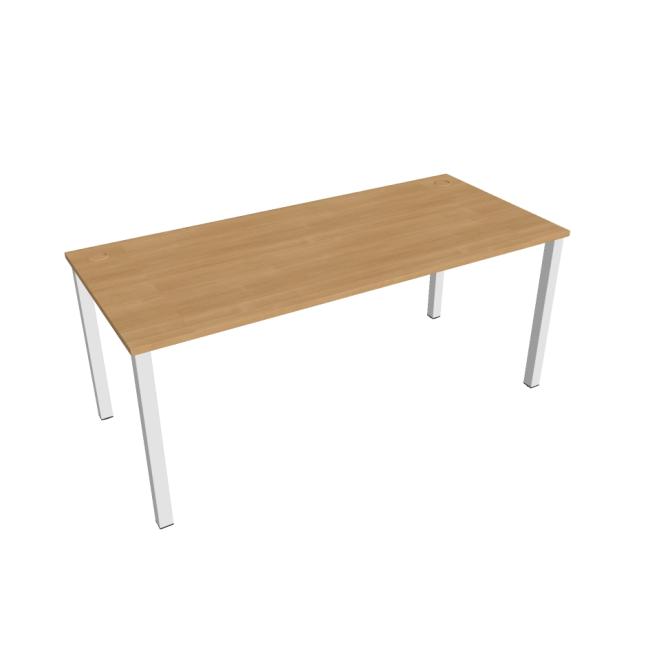 Uni work table, 180x75.5x80 cm, oak/white