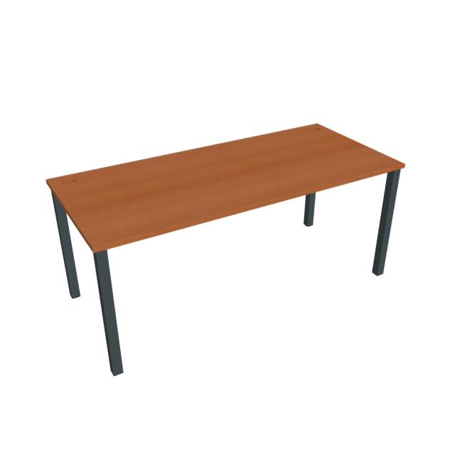 Uni work table, 180x75.5x80 cm, cherry/black