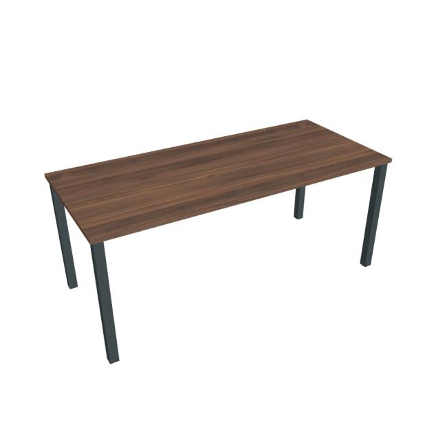Uni work table, 180x75.5x80 cm, walnut/black