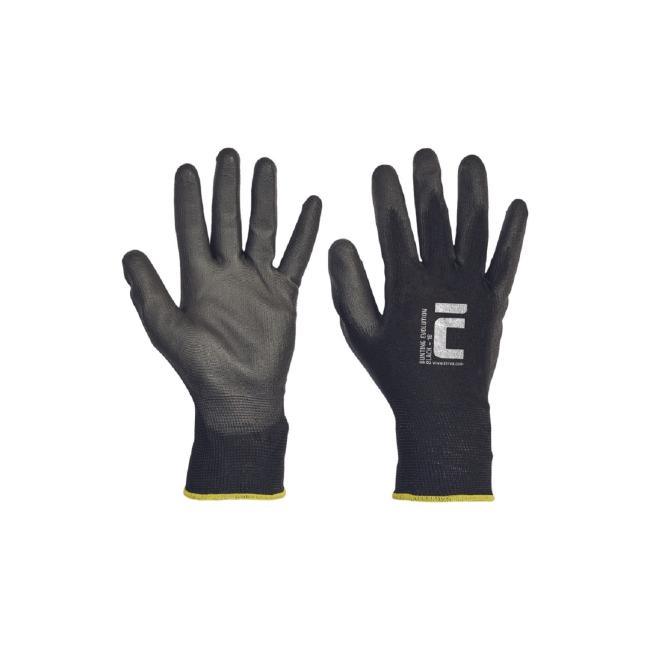 [CV599070] Gloves knitted, seamless, polyester. Bunting Black Evolution, large 7/S