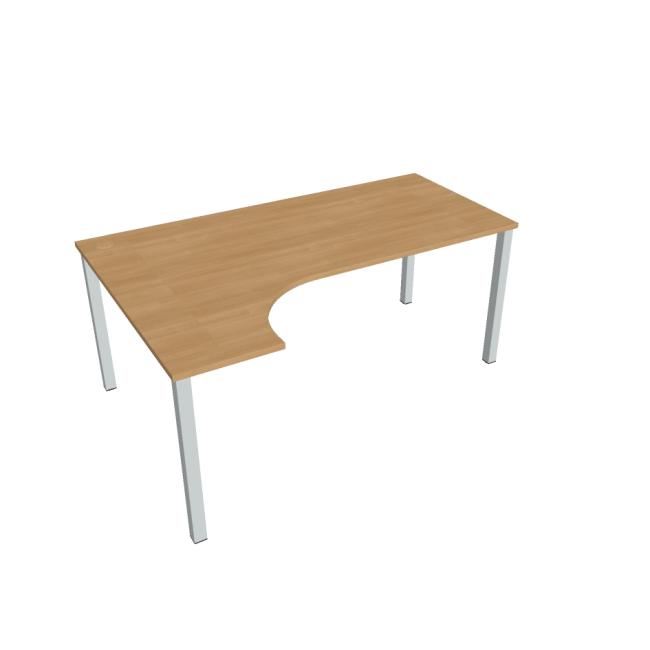 Work desk Uni, ergo, right, 180x75.5x120 cm, oak/grey